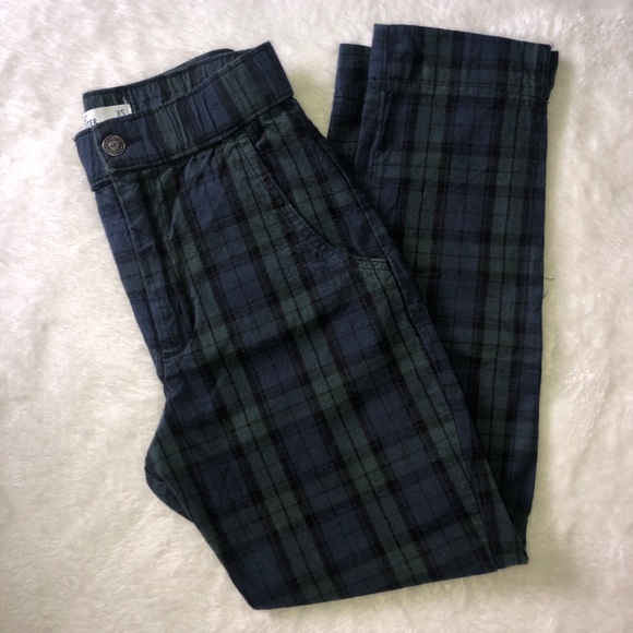 hollister green plaid pants